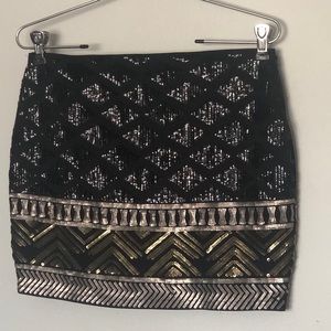 Express Shiny Stretchy Skirt Size XS